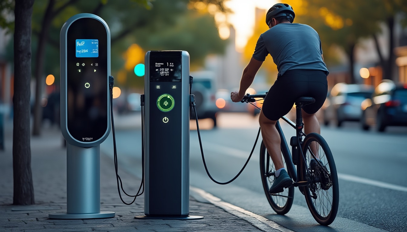 Illustration: Comprendre le fonctionnement et les caractéristiques techniques des bornes pour vélos électriques
